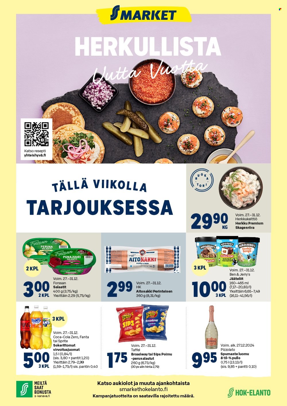 S-market tarjoukset - 27.12.2024 - 31.12.2024. Sivu 1