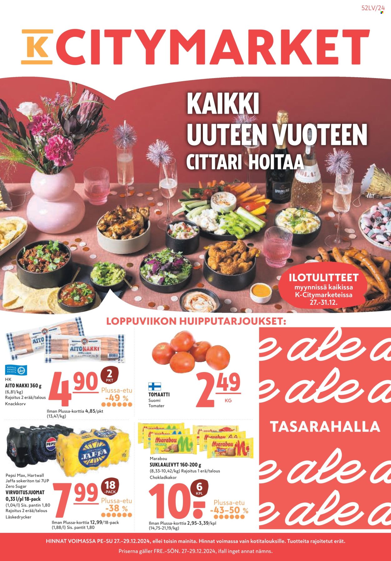 K-citymarket tarjoukset - 27.12.2024 - 29.12.2024. Sivu 1