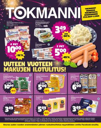 Tokmanni tarjoukset  - 27.12.2024 - 01.01.2025.