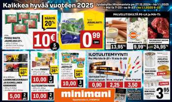 Minimani tarjoukset  - 27.12.2024 - 01.01.2025.