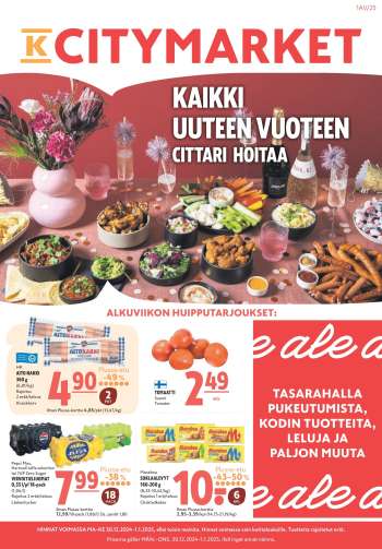 K-citymarket tarjoukset  - 30.12.2024 - 05.01.2025.