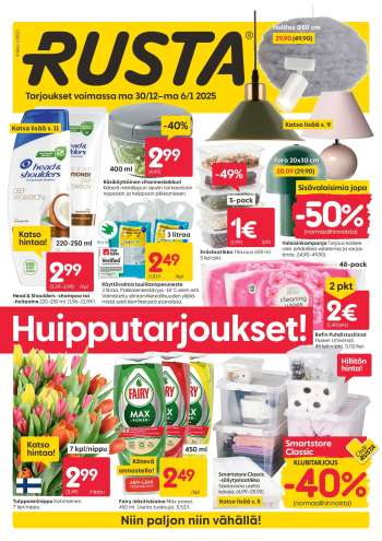 Rusta tarjoukset  - 30.12.2024 - 06.01.2025.