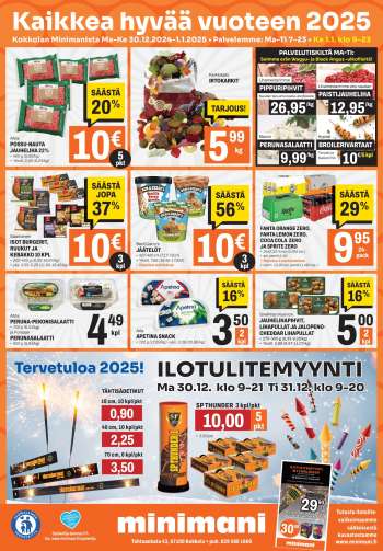 Minimani tarjoukset  - 30.12.2024 - 01.01.2025.