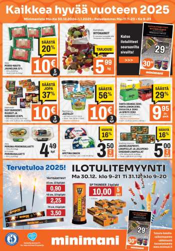 Minimani tarjoukset  - 30.12.2024 - 01.01.2025.