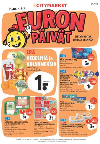K-citymarket tarjoukset  - 07.01.2025 - 14.01.2025.