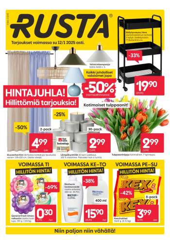 Rusta tarjoukset  - 07.01.2025 - 12.01.2025.
