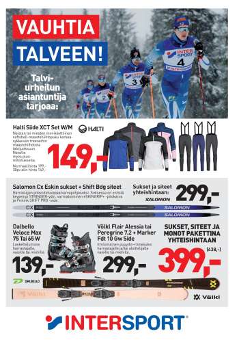Intersport tarjoukset  - 08.01.2025 - 28.02.2025.