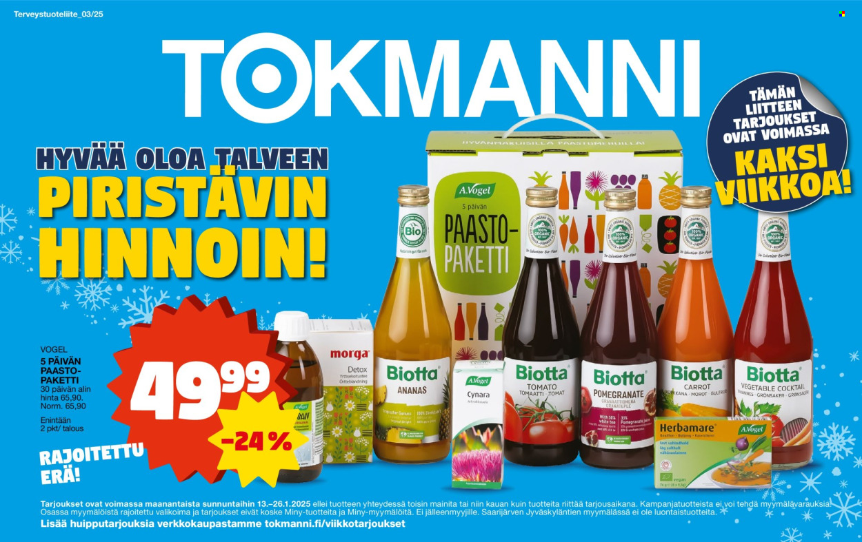 Tokmanni tarjoukset - 13.01.2025 - 26.01.2025. Sivu 1