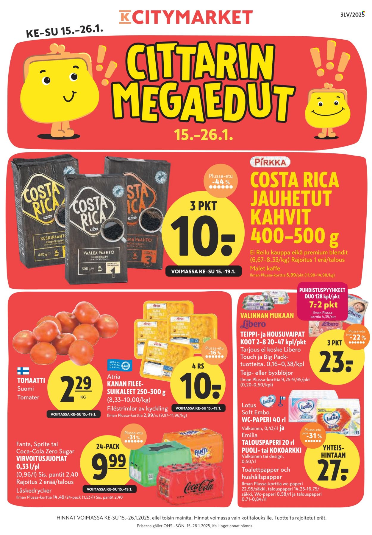 K-citymarket tarjoukset - 15.01.2025 - 26.01.2025. Sivu 1