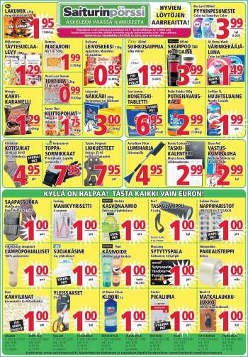 Saiturinpörssi tarjoukset  - 16.01.2025 - 22.01.2025.
