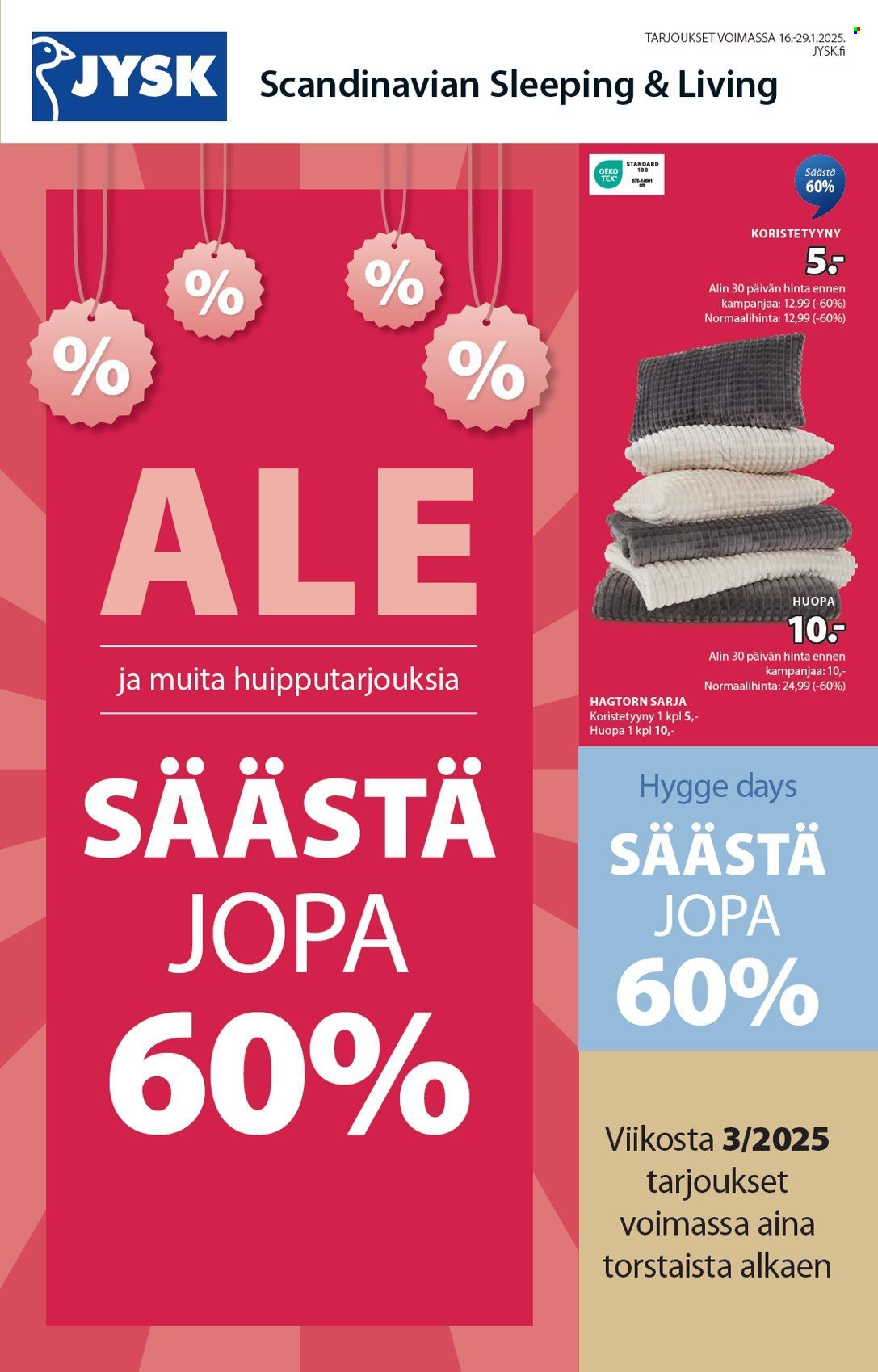 JYSK tarjoukset - 16.01.2025 - 29.01.2025. Sivu 2