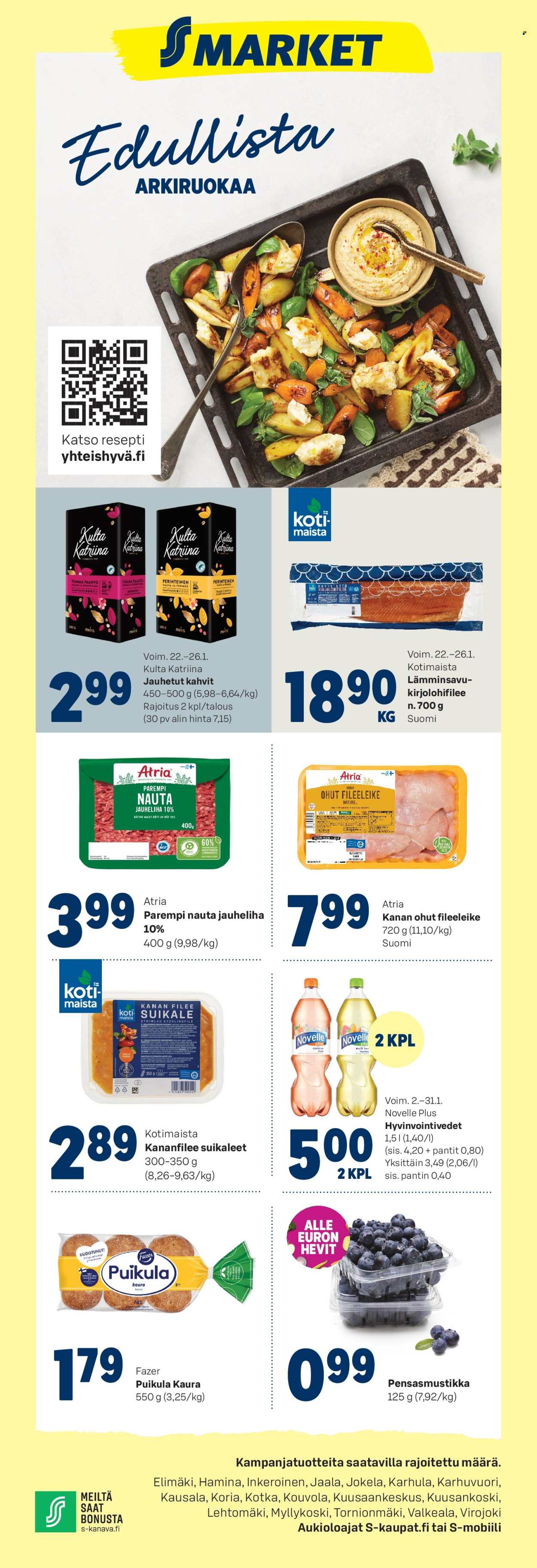 S-market tarjoukset - 22.01.2025 - 26.01.2025. Sivu 1