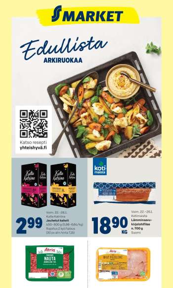 S-market tarjoukset  - 22.01.2025 - 26.01.2025.