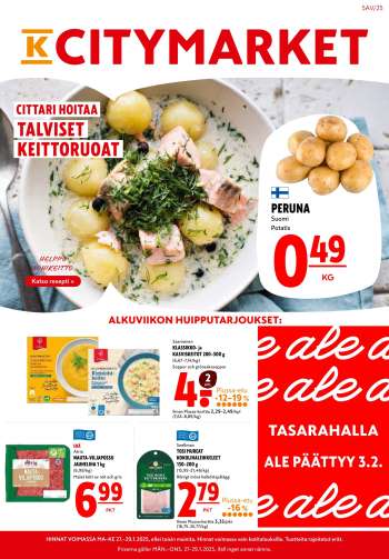 K-citymarket tarjoukset  - 27.01.2025 - 02.02.2025.