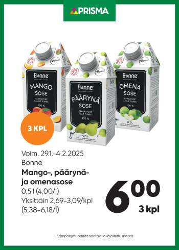 Prisma tarjoukset  - 29.01.2025 - 04.02.2025.
