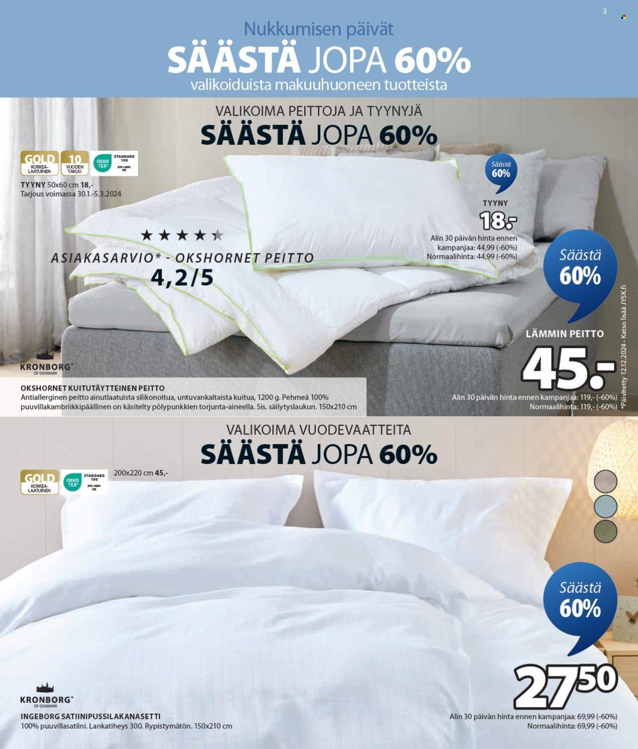 JYSK tarjoukset - 30.01.2025 - 12.02.2025. Sivu 4