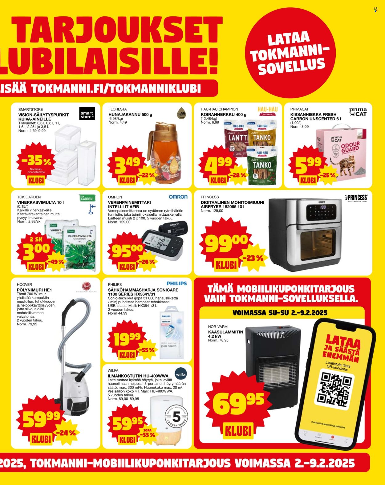 Tokmanni tarjoukset - 03.02.2025 - 09.02.2025. Sivu 13