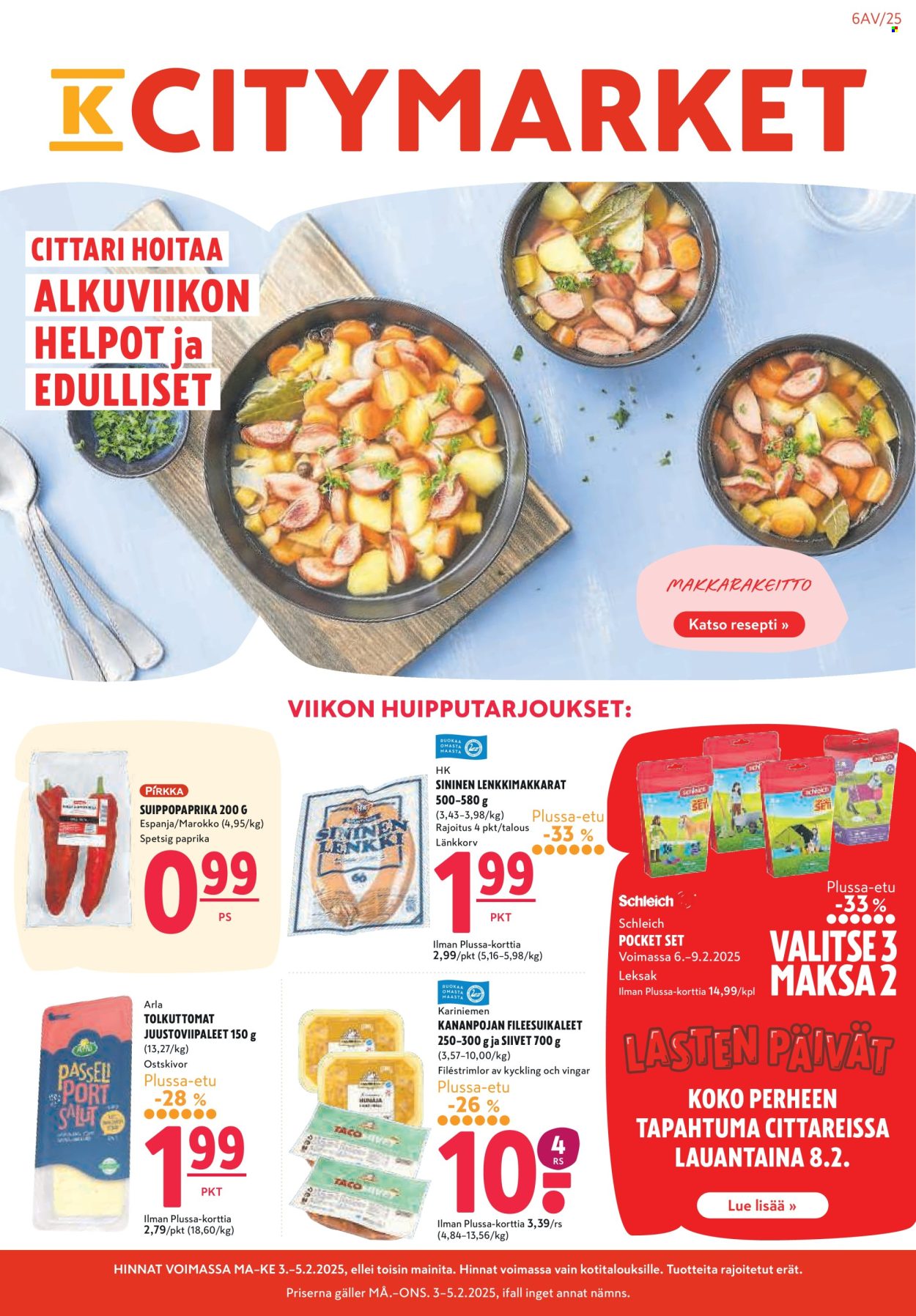 K-citymarket tarjoukset - 03.02.2025 - 09.02.2025. Sivu 1