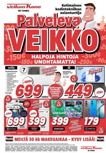 Veikon Kone tarjoukset  - 03.02.2025 - 16.02.2025.