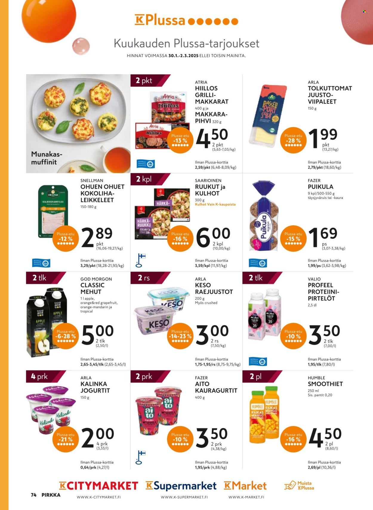 K-market tarjoukset - 05.02.2025 - 01.04.2025. Sivu 74
