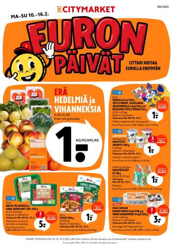 K-citymarket tarjoukset  - 10.02.2025 - 16.02.2025.