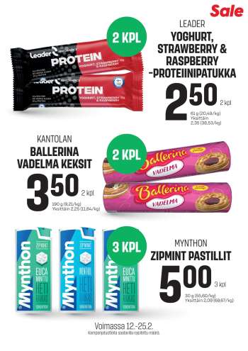 Sale tarjoukset  - 12.02.2025 - 25.02.2025.