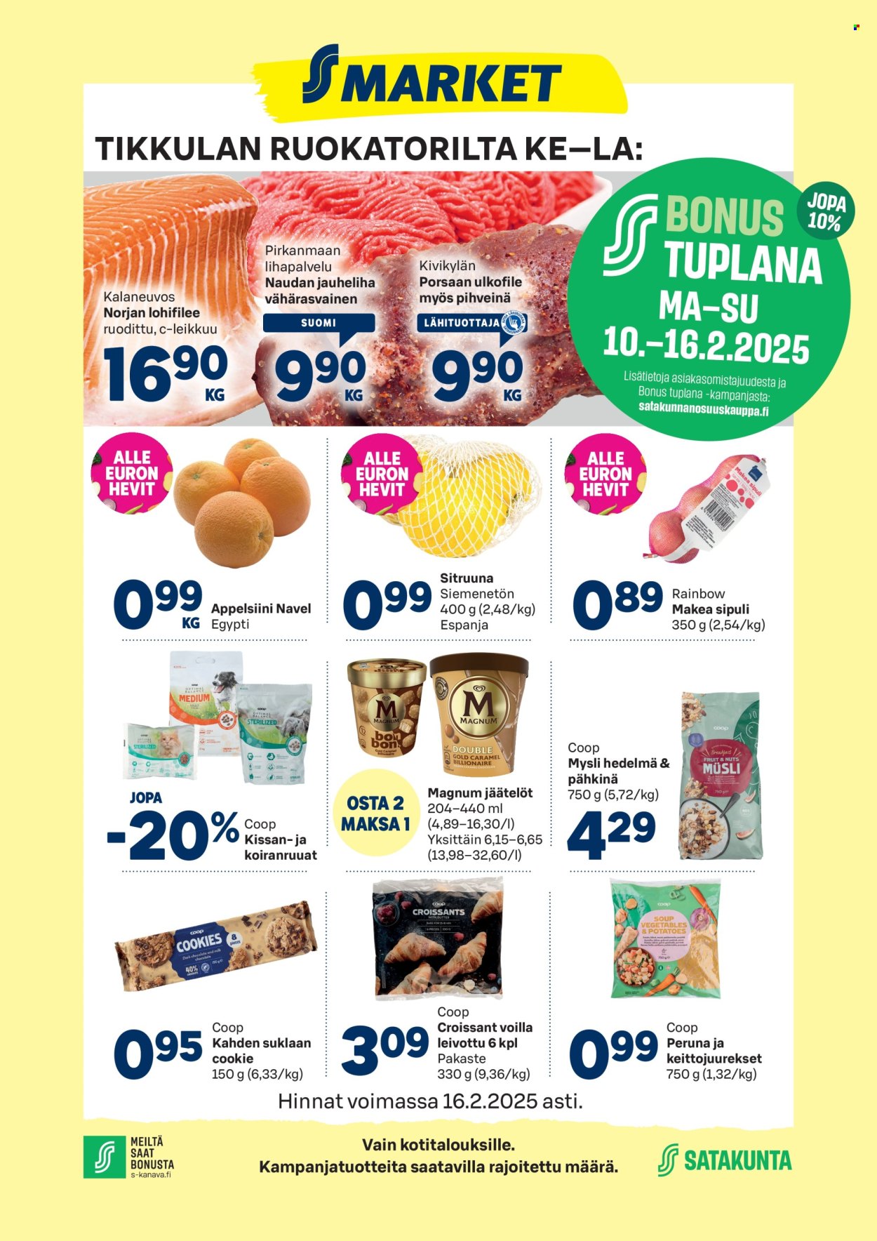 S-market tarjoukset - 12.02.2025 - 16.02.2025. Sivu 1