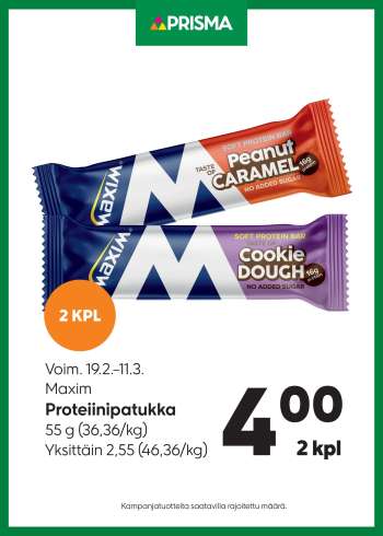 Prisma tarjoukset  - 19.02.2025 - 11.03.2025.