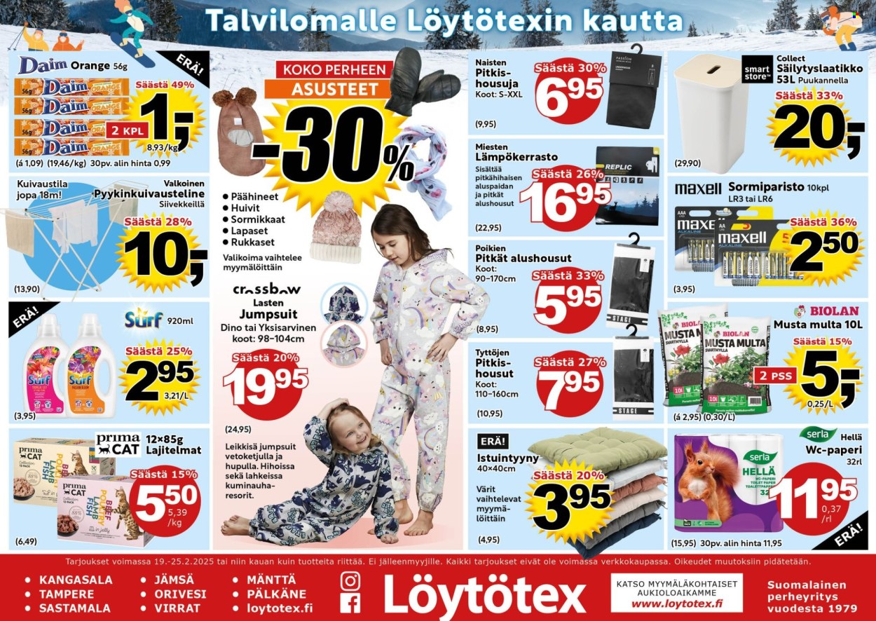 Löytötex tarjoukset - 19.02.2025 - 25.02.2025. Sivu 1