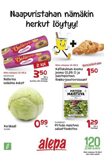 Alepa tarjoukset  - 19.02.2025 - 25.02.2025.
