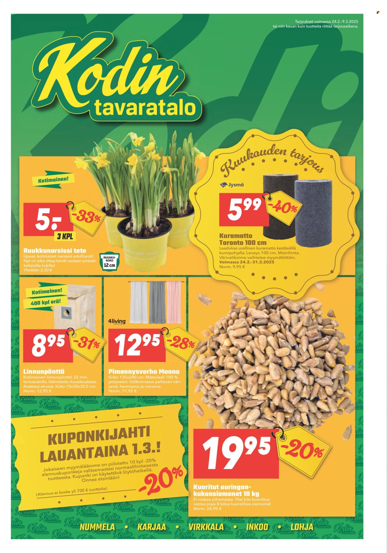 Kodintavaratalo tarjoukset - 24.02.2025 - 09.03.2025. Sivu 1