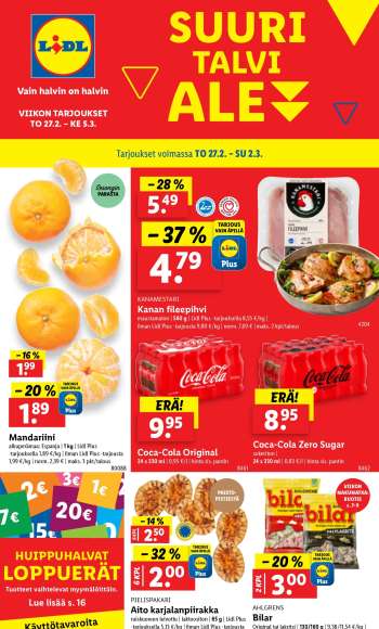 Lidl tarjoukset  - 27.02.2025 - 05.03.2025.