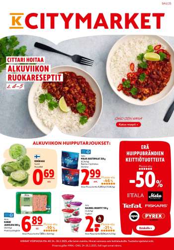 K-citymarket tarjoukset  - 24.02.2025 - 02.03.2025.