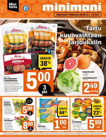 Minimani tarjoukset  - 26.02.2025 - 02.03.2025.