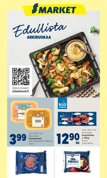 S-market tarjoukset  - 26.02.2025 - 02.03.2025.