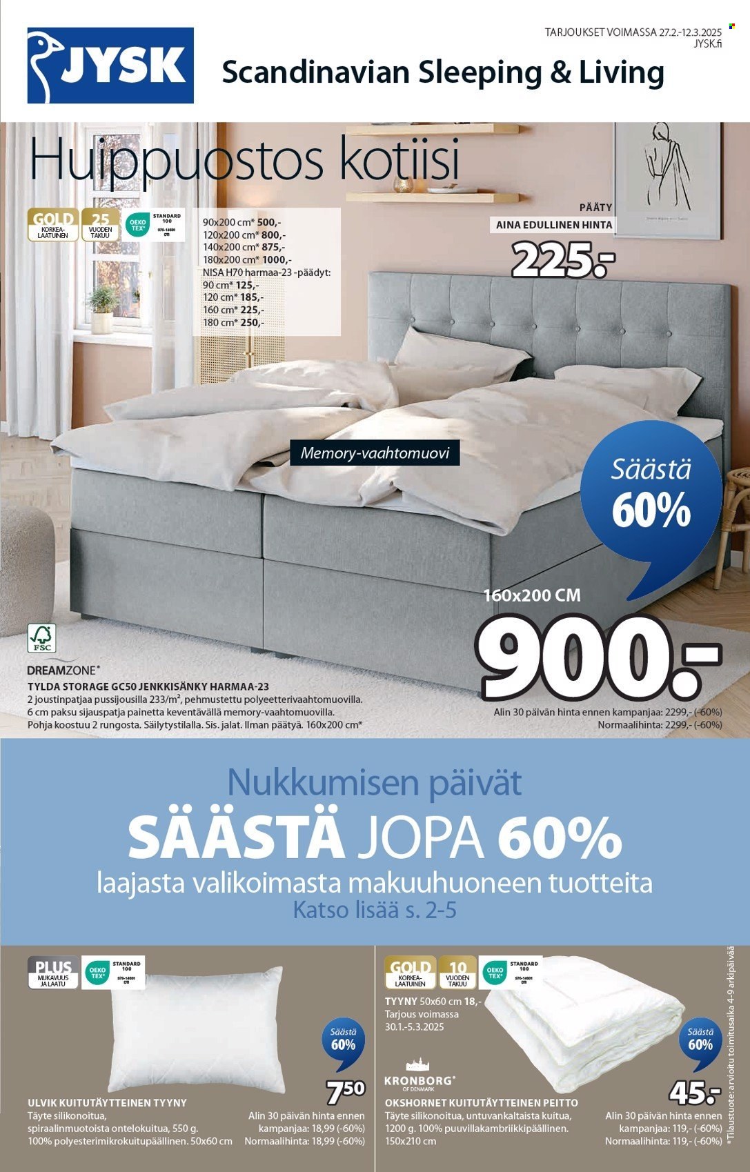 JYSK tarjoukset - 27.02.2025 - 12.03.2025. Sivu 2