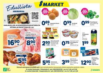S-market tarjoukset  - 27.02.2025 - 02.03.2025.