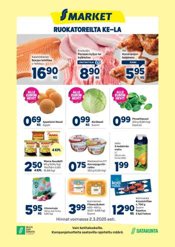 S-market tarjoukset  - 26.02.2025 - 02.03.2025.