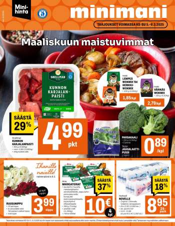 Minimani tarjoukset  - 05.03.2025 - 09.03.2025.