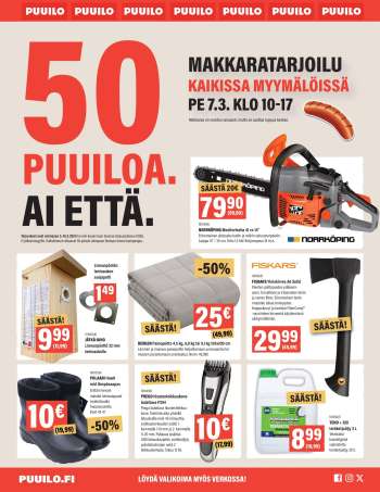 Puuilo tarjoukset  - 03.03.2025 - 16.03.2025.