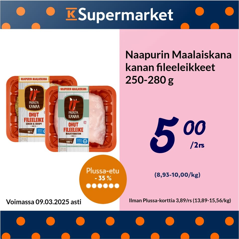 K-Supermarket tarjoukset - 06.03.2025 - 09.03.2025. Sivu 8