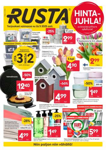 Rusta tarjoukset  - 10.03.2025 - 16.03.2025.