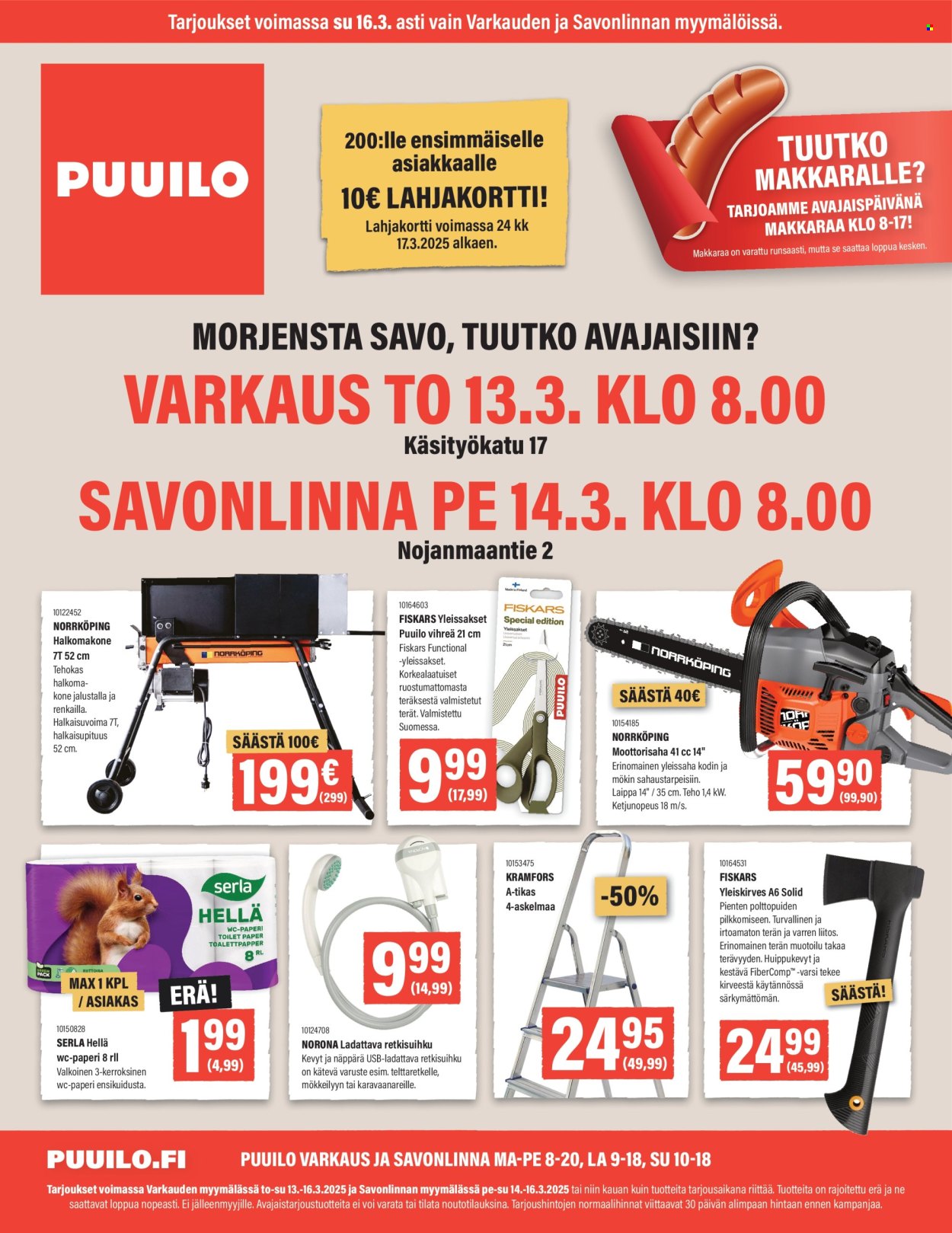 Puuilo tarjoukset - 13.03.2025 - 16.03.2025. Sivu 1