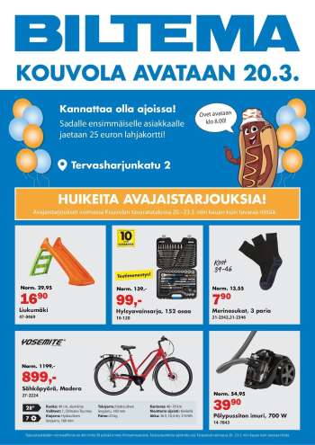 Biltema tarjoukset  - 20.03.2025 - 23.03.2025.