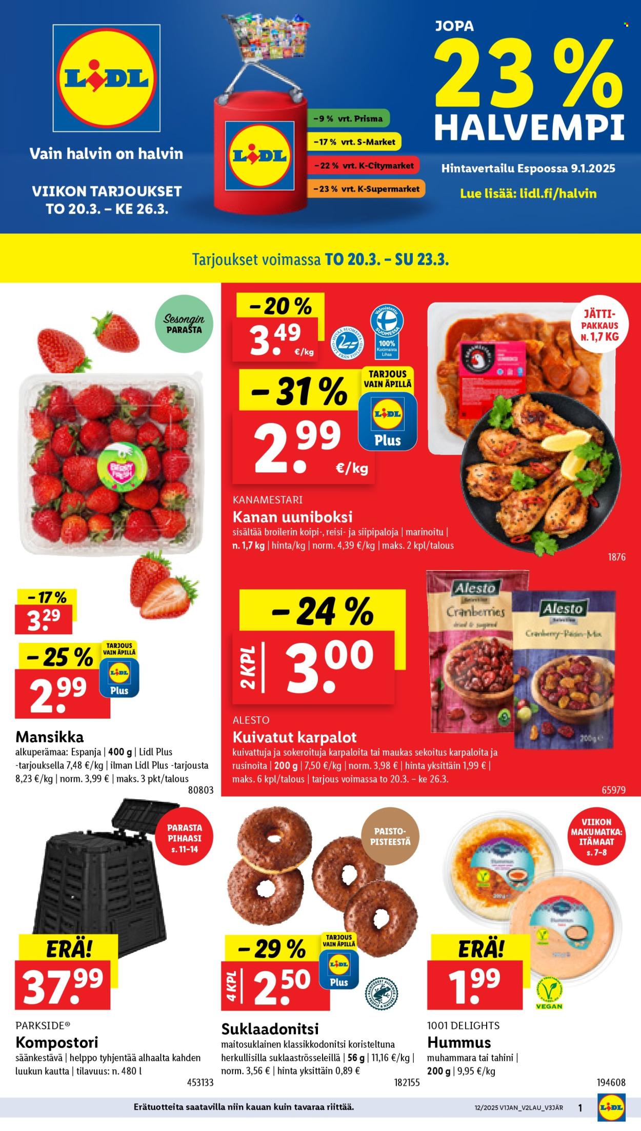 Lidl tarjoukset - 20.03.2025 - 26.03.2025. Sivu 1