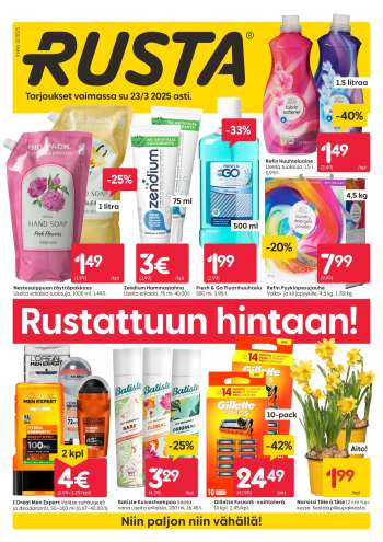 Rusta tarjoukset  - 17.03.2025 - 23.03.2025.