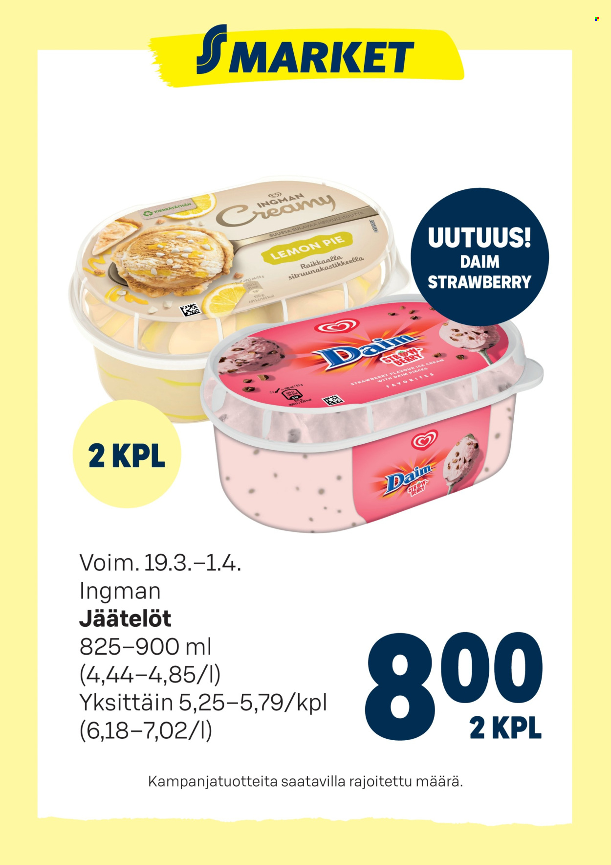 S-market tarjoukset - 19.03.2025 - 01.04.2025. Sivu 1