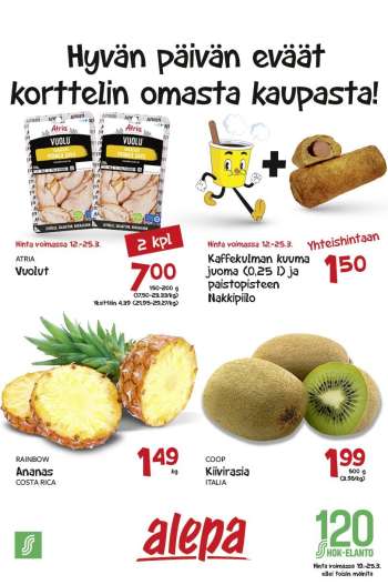 Alepa tarjoukset  - 19.03.2025 - 25.03.2025.