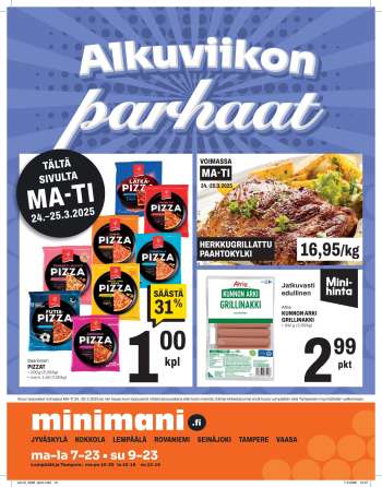 Minimani tarjoukset  - 24.03.2025 - 25.03.2025.