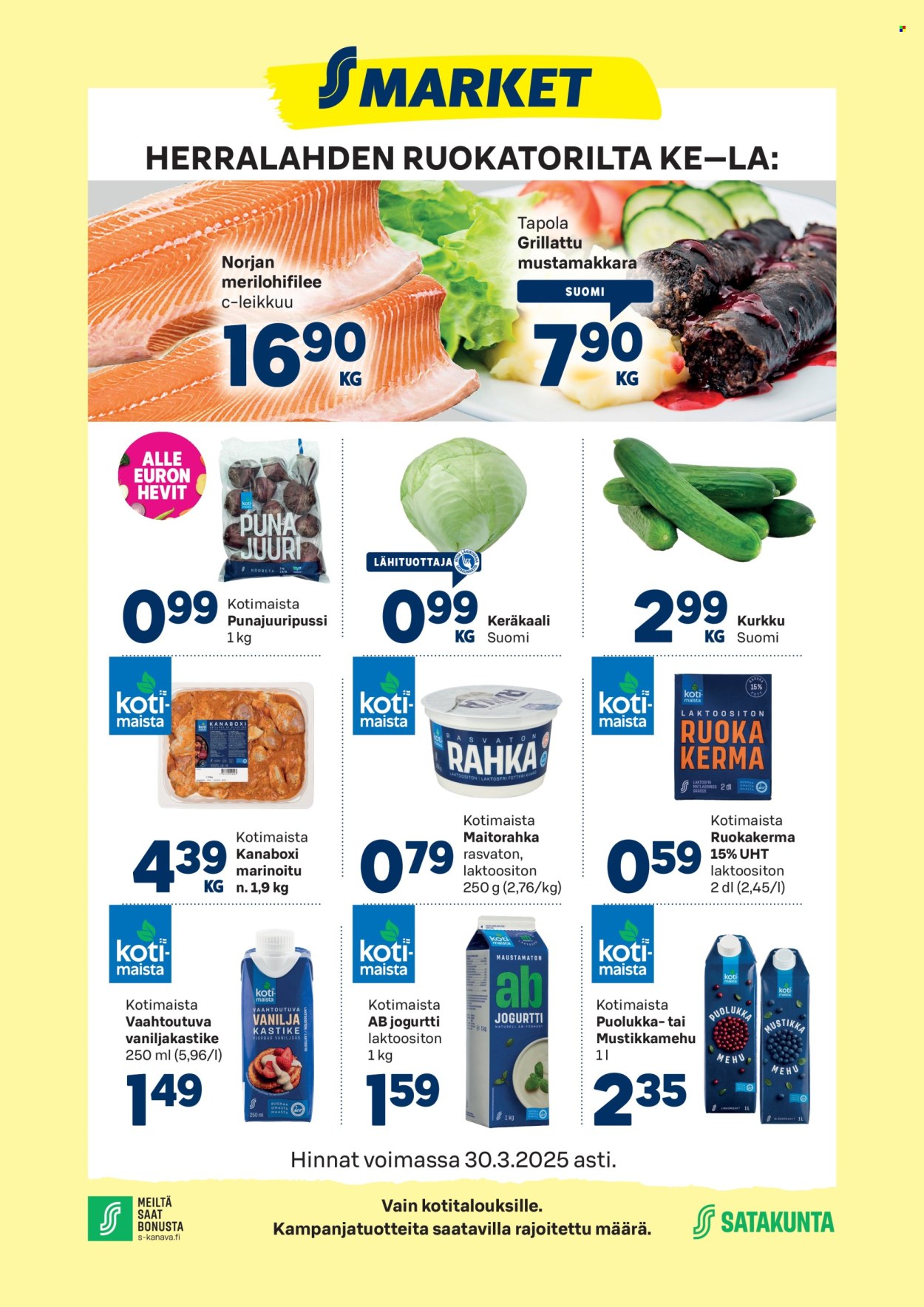 S-market tarjoukset - 26.03.2025 - 30.03.2025. Sivu 1
